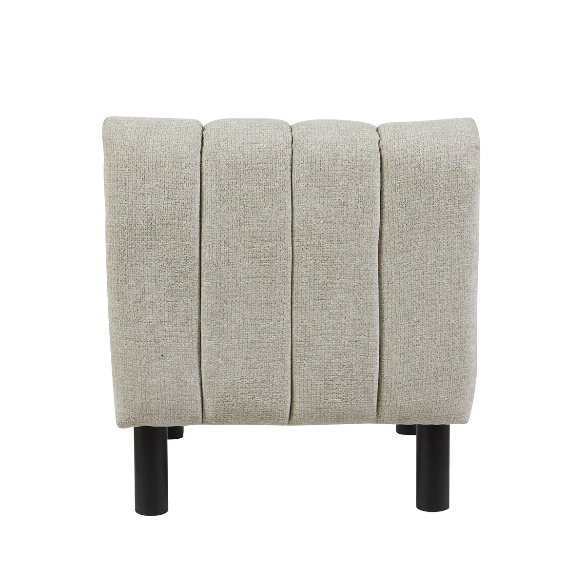 Lily Oatmeal fabric accent chair, rear