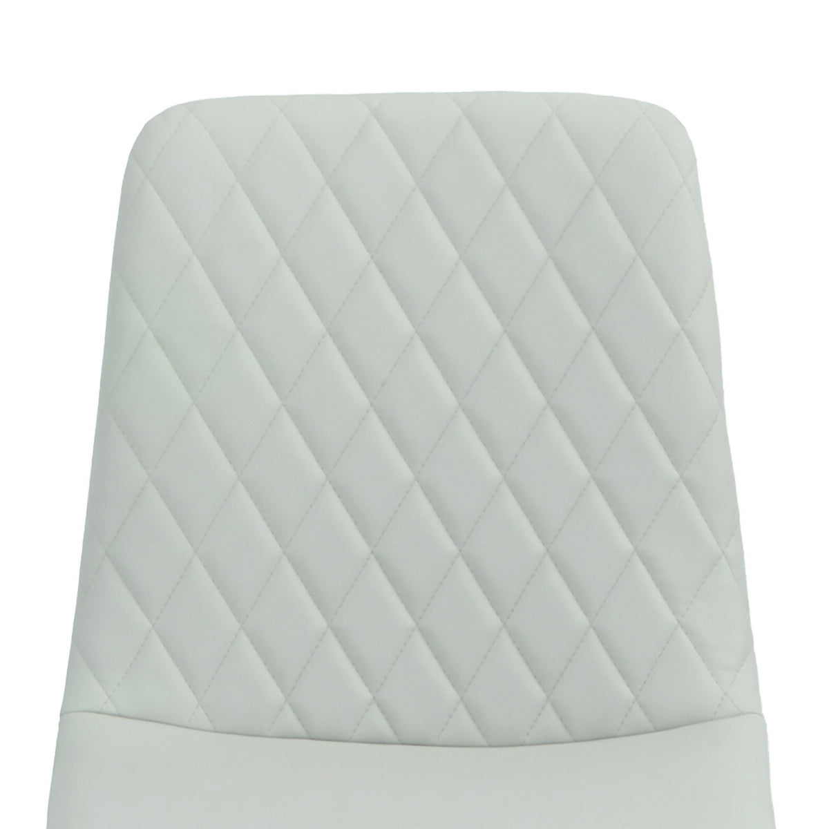 Argenta Light Grey dining diamond-stitched back detail