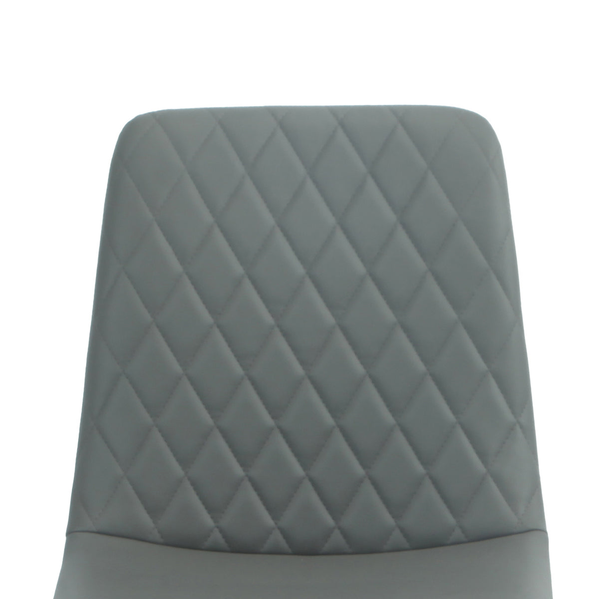 Argenta Dark Grey dining diamond-stitched back detail