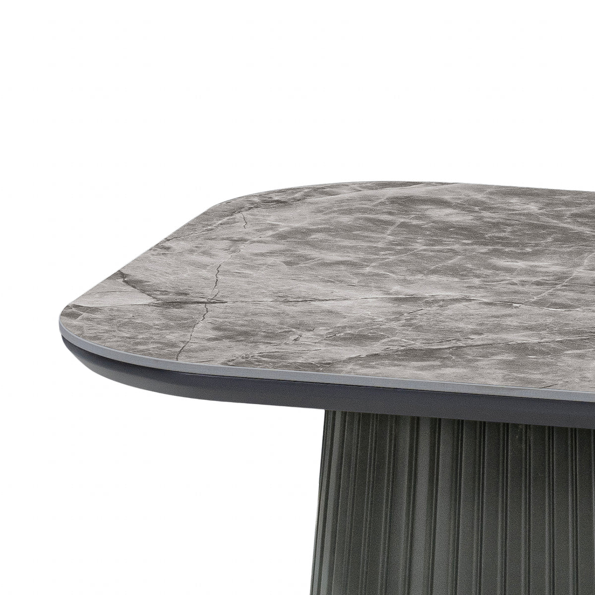 Barletta end table sintered stone top detail