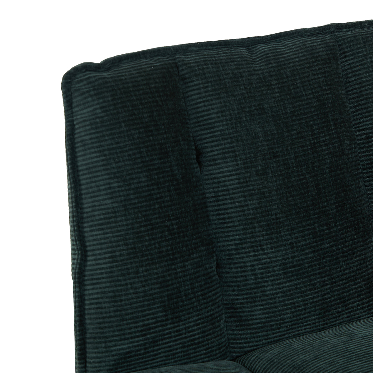 Bella in Dark Green, textured fabric and padded back detail