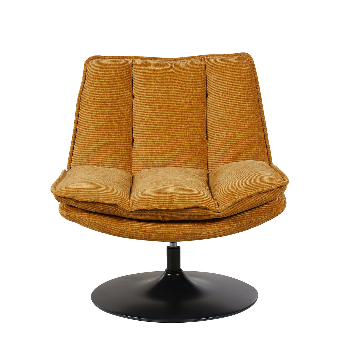Bella in Ochre, swivel accent chair front view