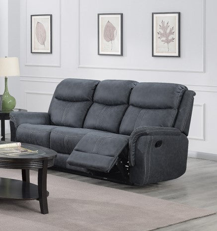 Portland 3+1+1 Reclining Sofa Suite- Slate Grey Fabric