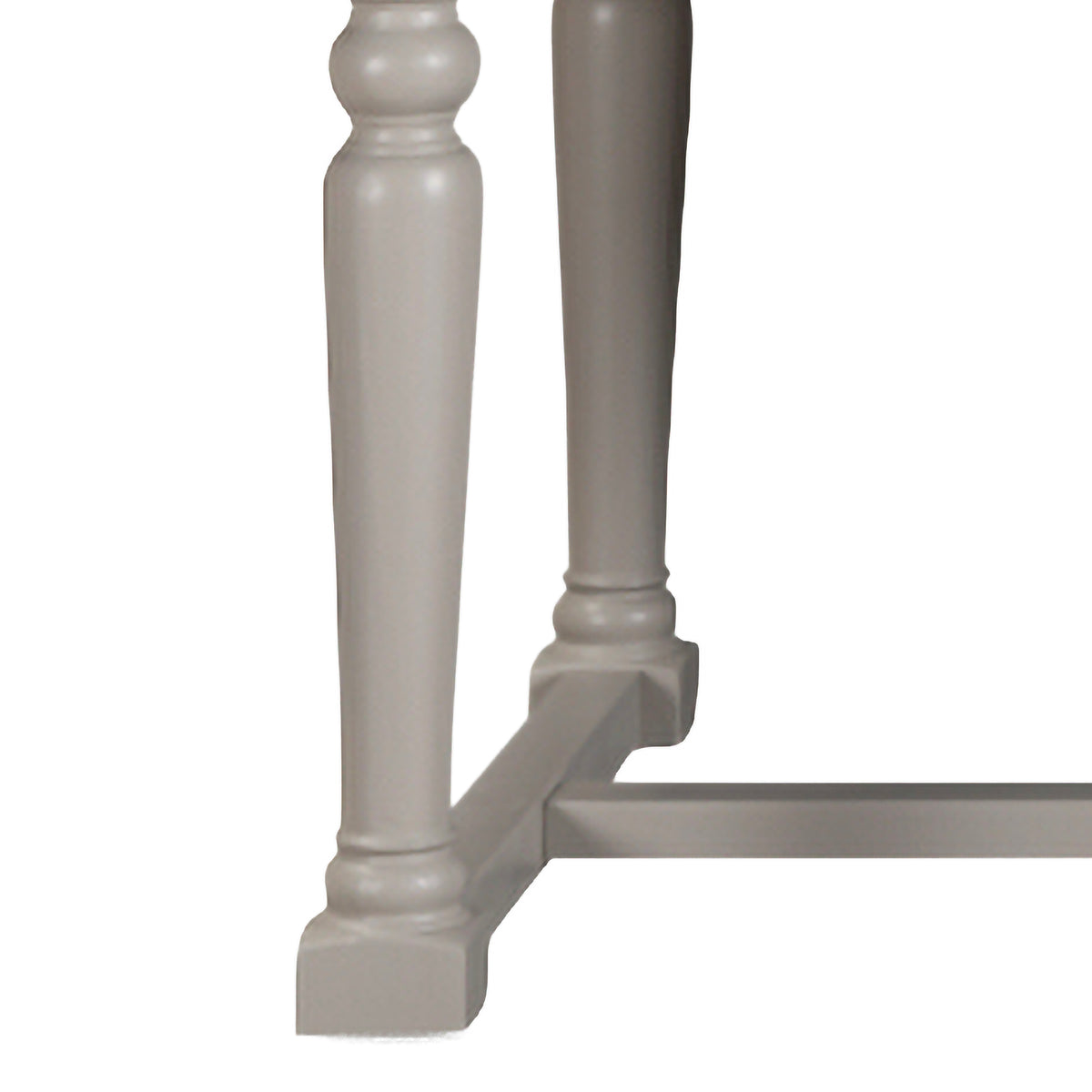 Chateau extending table turned-leg and stretcher detail