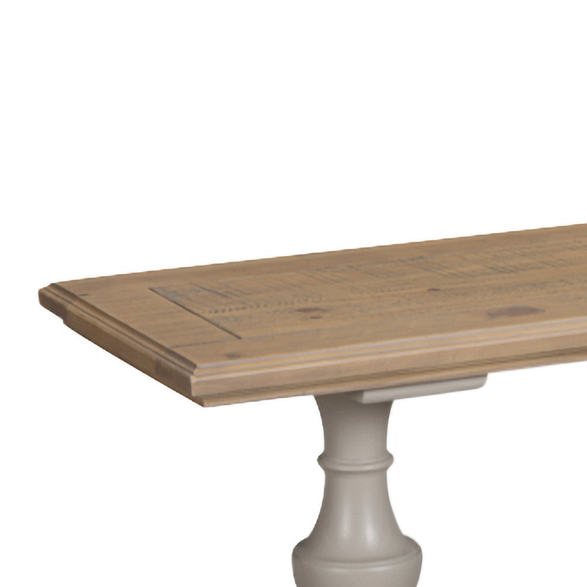 Chateau pine dining bench seat detail