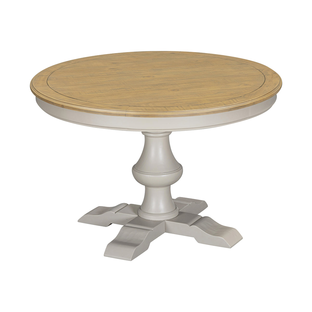 Chateau round pine dining table alternative angled view