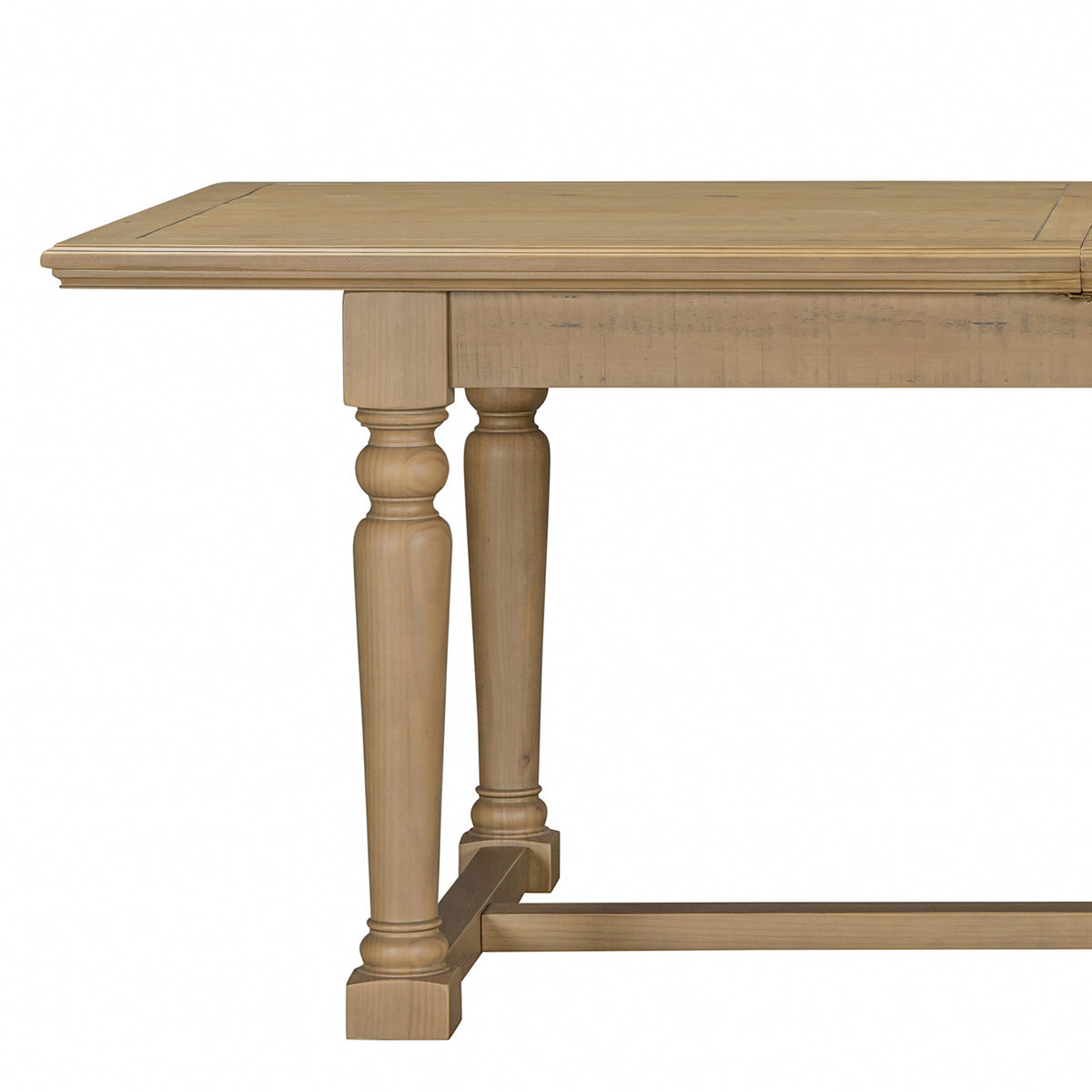 Chateau Rustic Extending Pine Dining Table, turned leg detail
