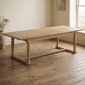 Chateau Rustic Extending Pine Dining Table, table-only room setting