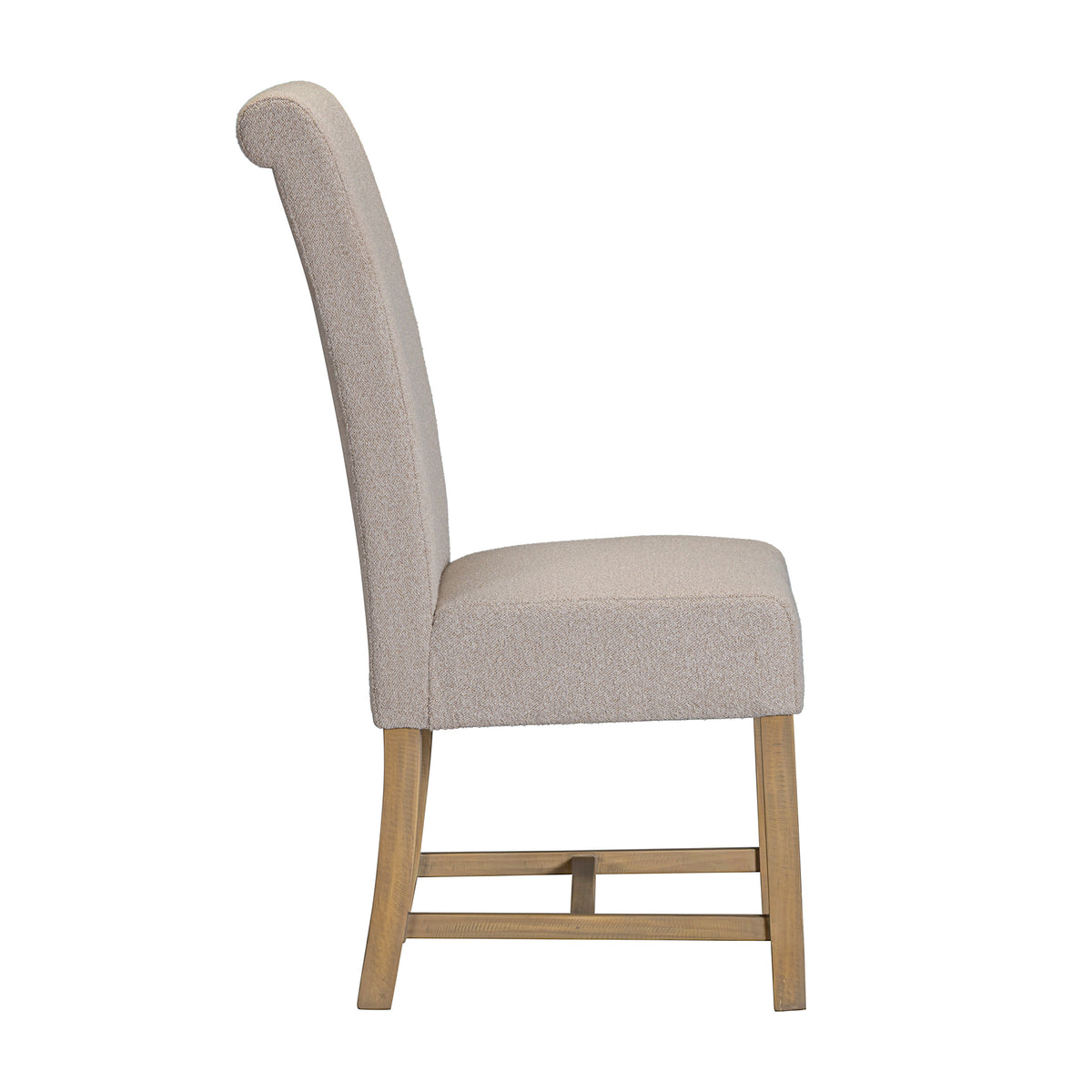 Chateau Rustic Beige Dining Chairs, single chair side view