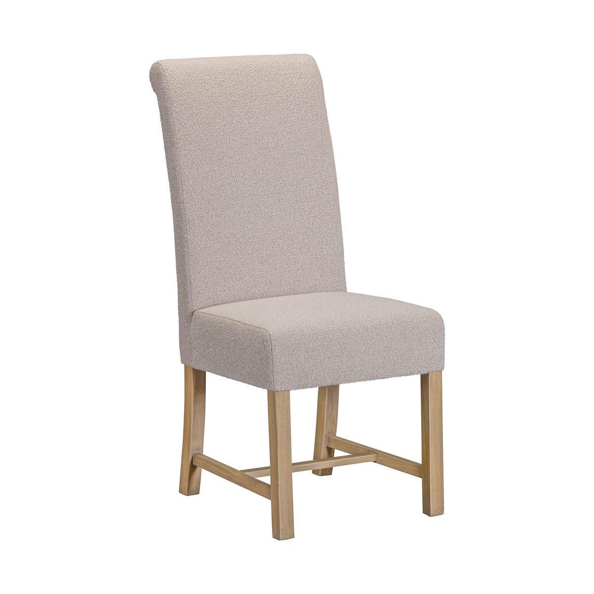 Chateau Rustic Beige Dining Chairs, beige chair angled view