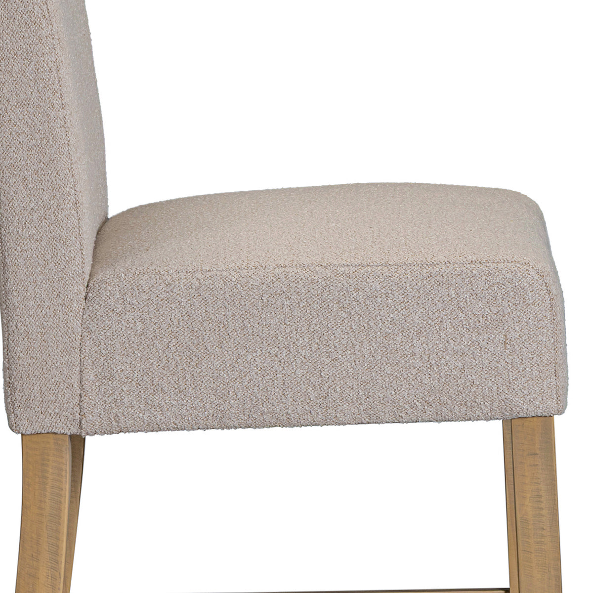 Chateau Rustic Beige Dining Chairs, seat cushion detail