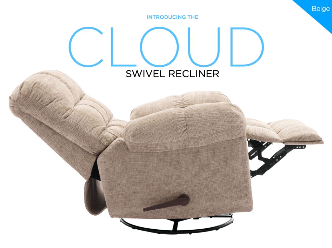 Cloud Swivel Armchair - Beige