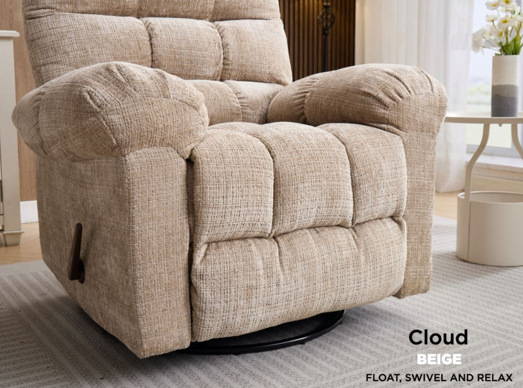 Cloud Swivel Armchair - Beige