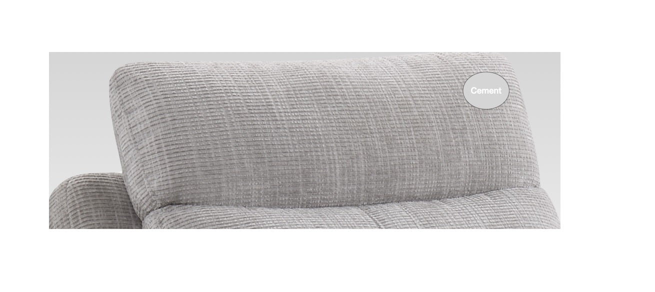 Covington Electric Recliner Armchair - Cement (Fabric)