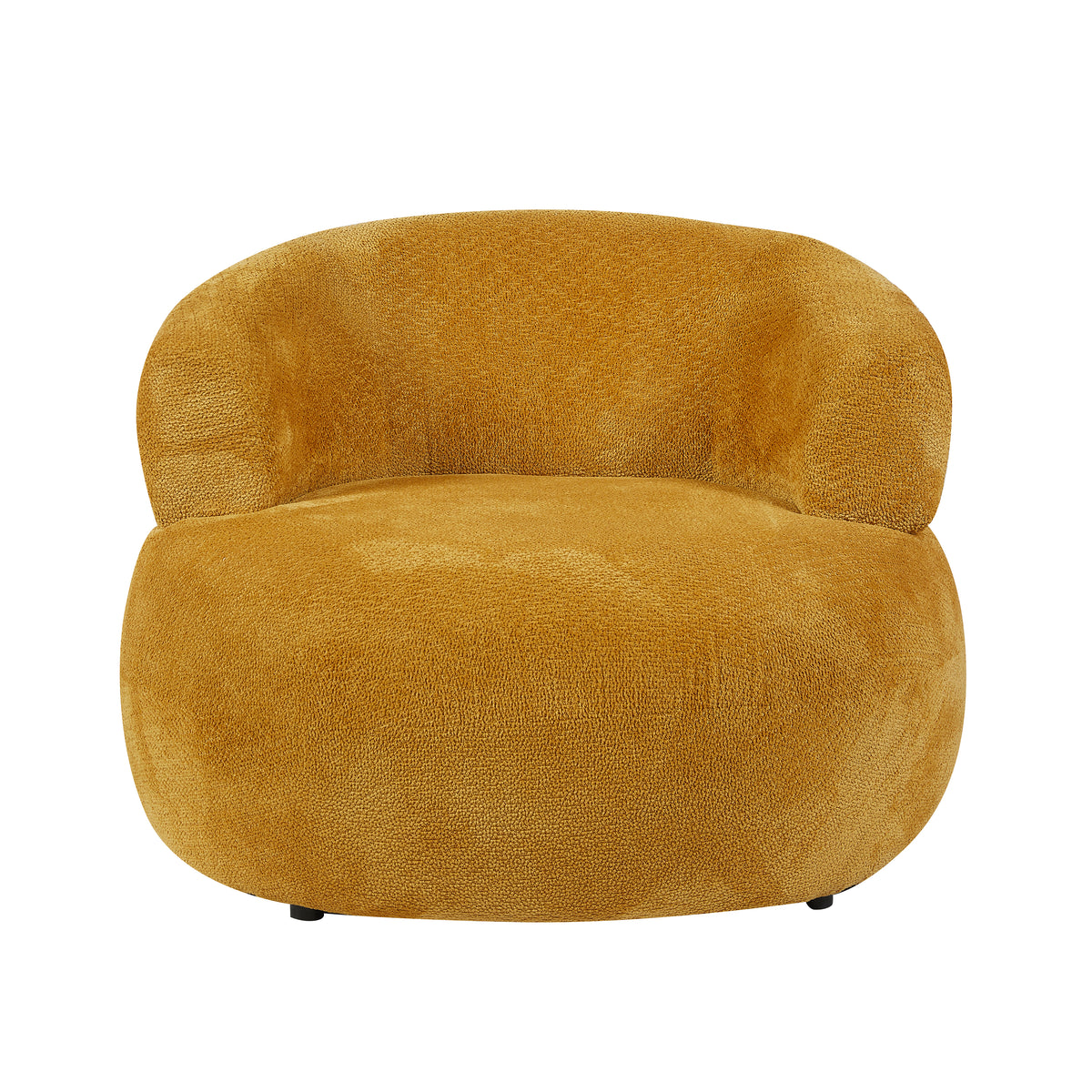 Daisy in Mustard, accent chair front view