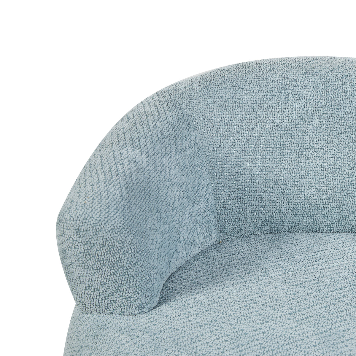 Daisy in Teal, textured fabric and curved back detail