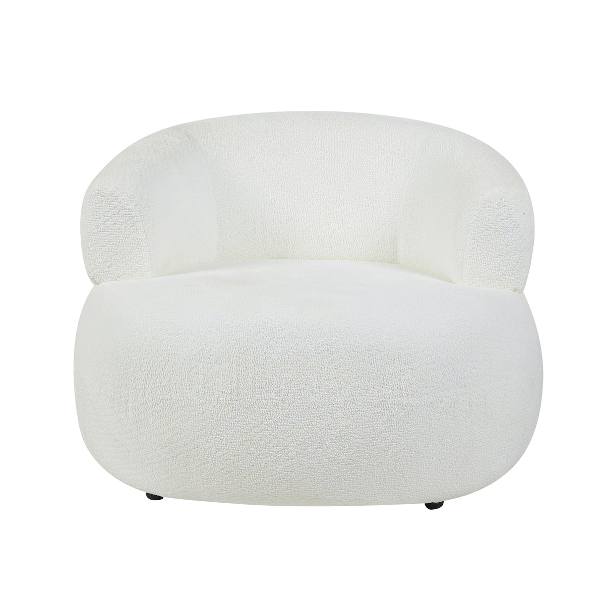 Daisy in White, accent chair front view