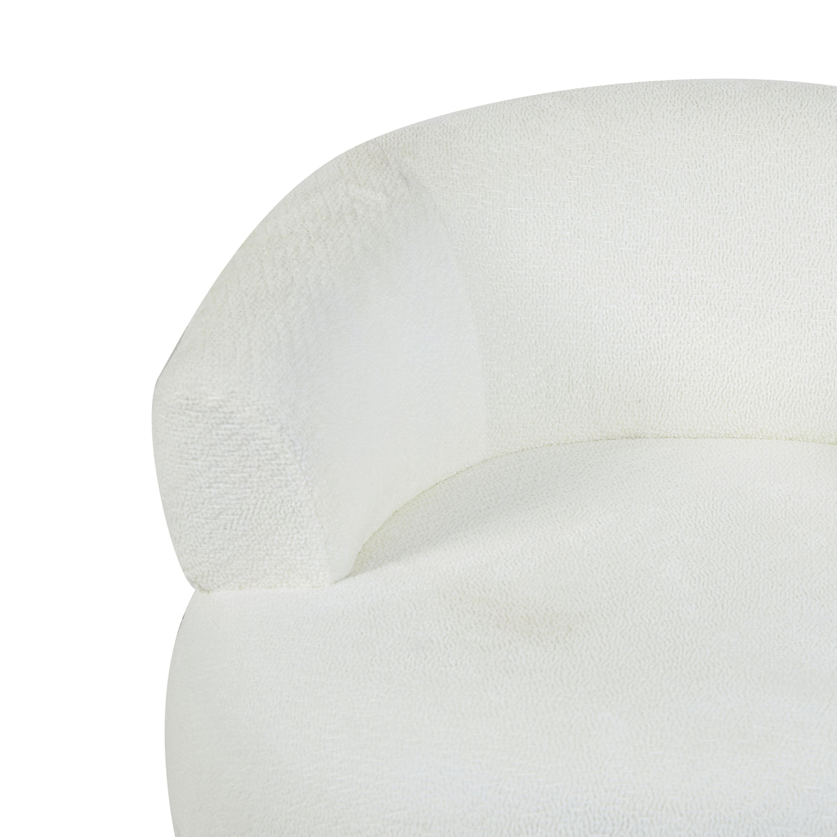 Daisy in White, textured fabric and curved back detail