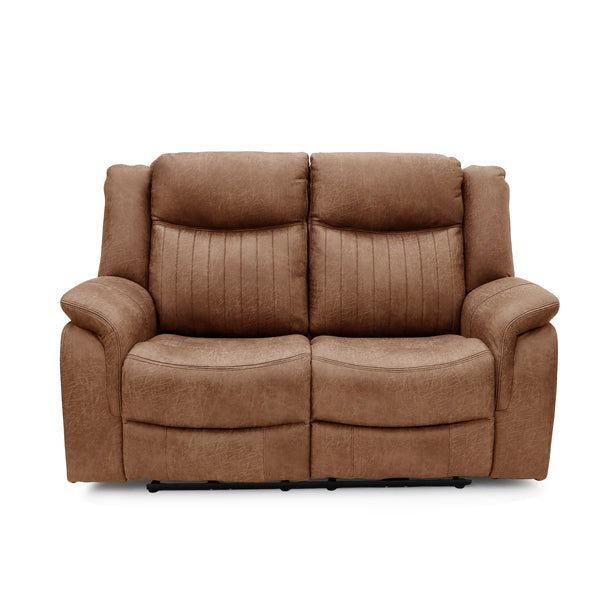 Darlington 2 seater electric recliner sofa in tan, front upright