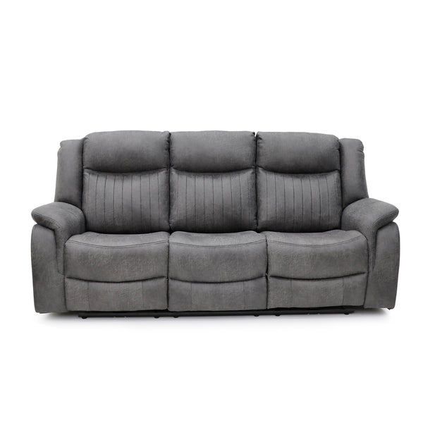 Darlington 3+2 electric recliner sofa set in grey, three seater front upright