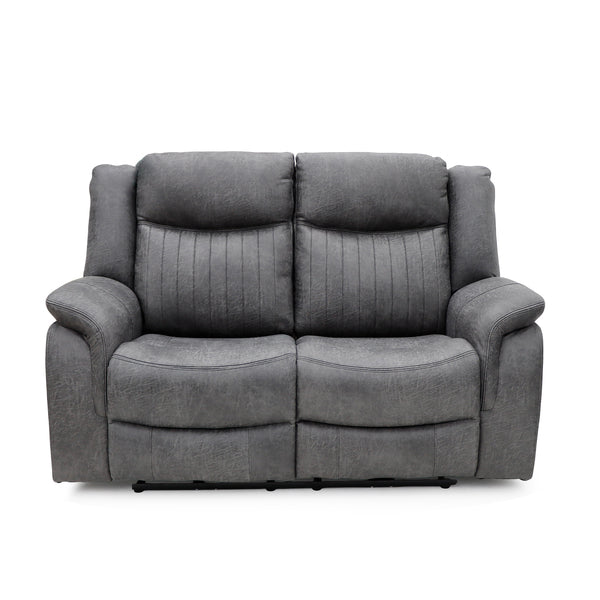 Darlington 3+2 electric recliner sofa set in grey, two seater front upright