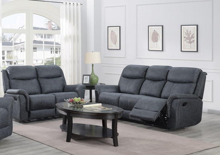 Portland 3+2 Reclining Sofa Suite- Slate Grey Fabric