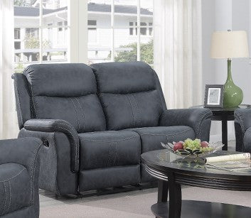 Portland 2 Seater Reclining Sofa - Slate Grey Fabric