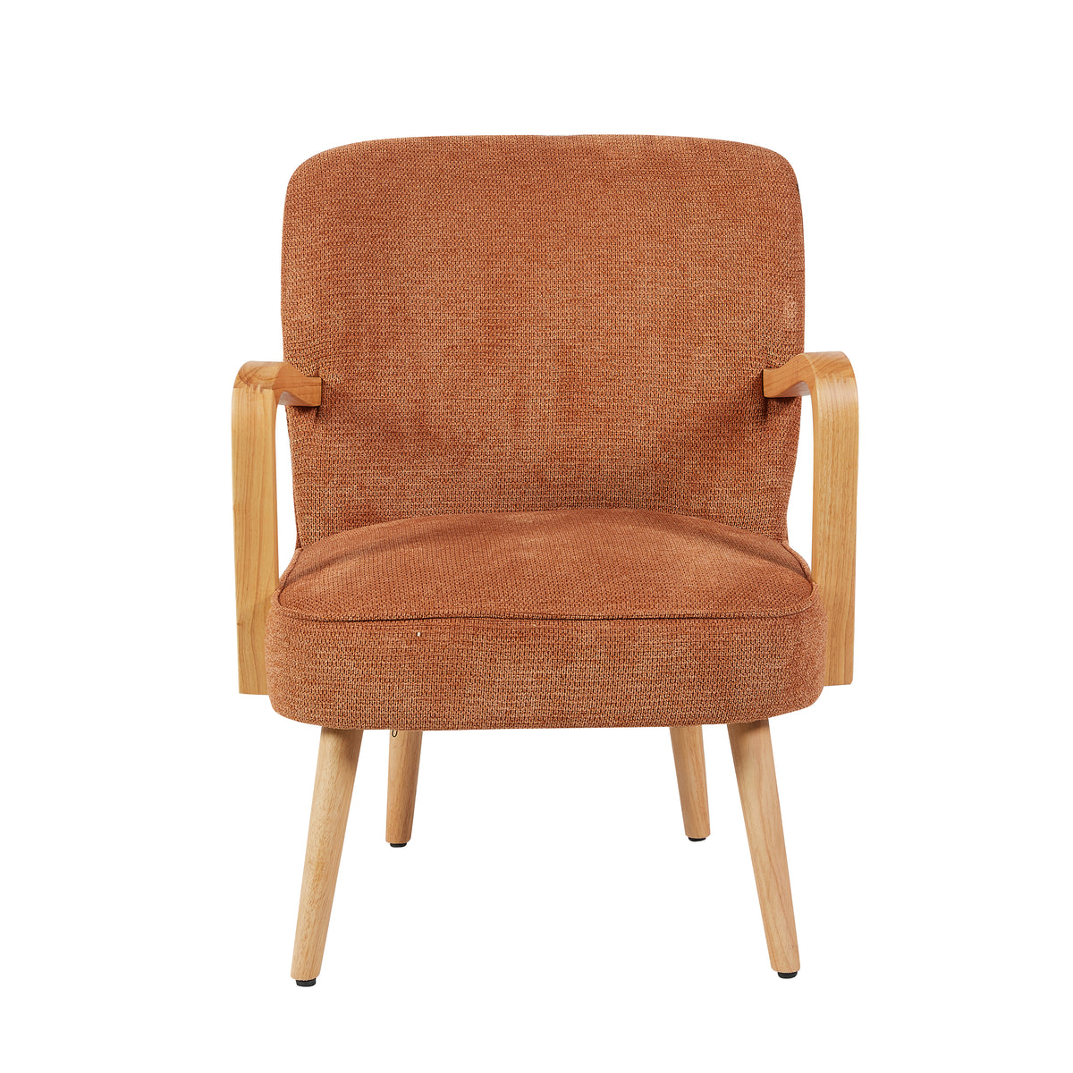 Eliza Accent Chair in Copper, accent chair front view