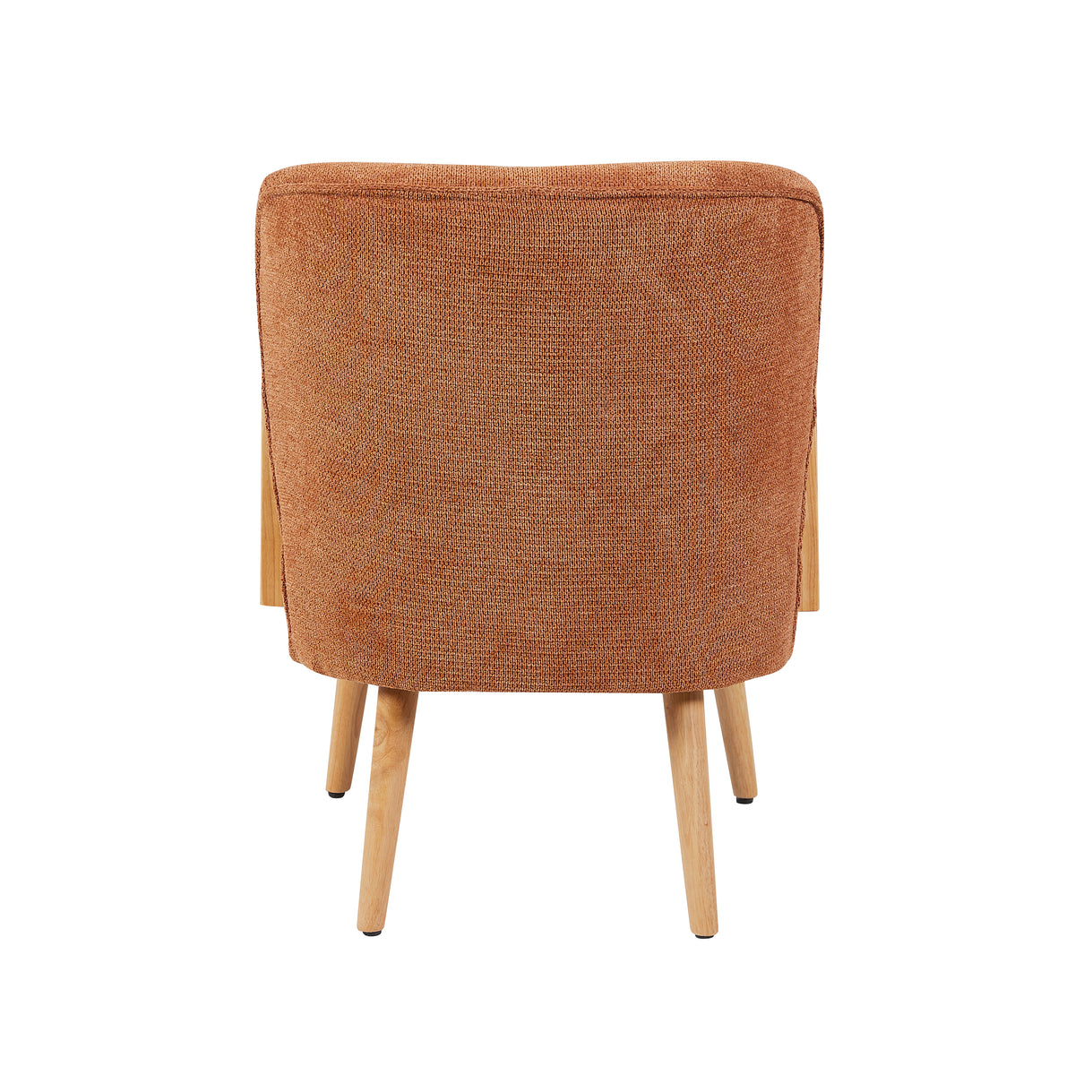 Eliza Accent Chair in Copper, accent chair rear view