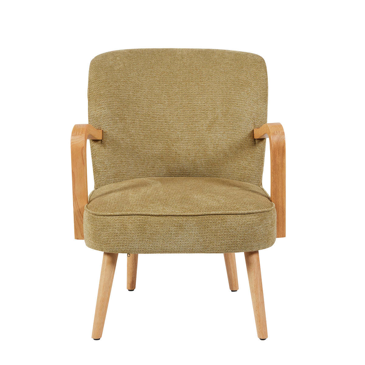 Eliza Accent Chair in Forest Green, accent chair front view