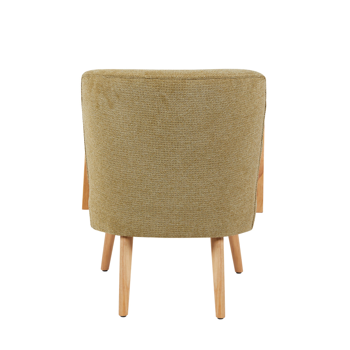 Eliza Accent Chair in Forest Green, accent chair rear view