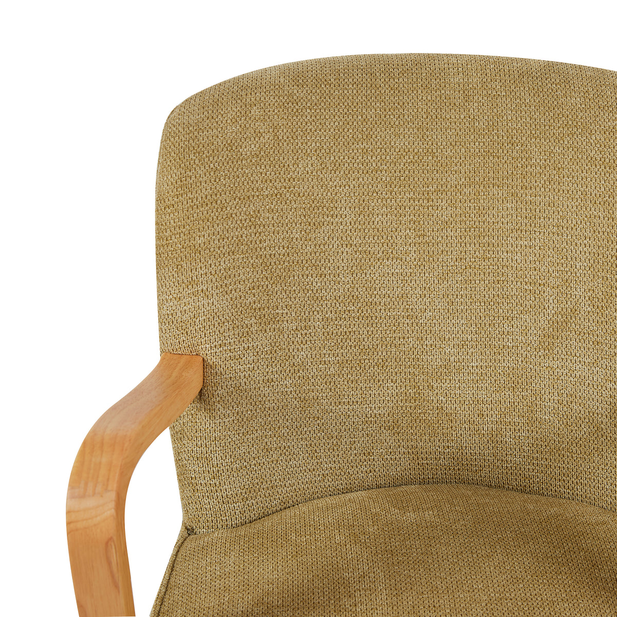 Eliza Accent Chair in Forest Green, textured upholstery and curved back detail