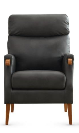 Faro Fireside PU Leather Armchair - Grey