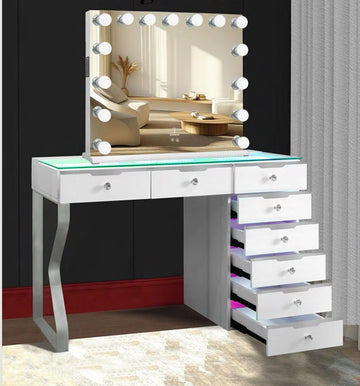 Glam 8 Drawer Vanity Table