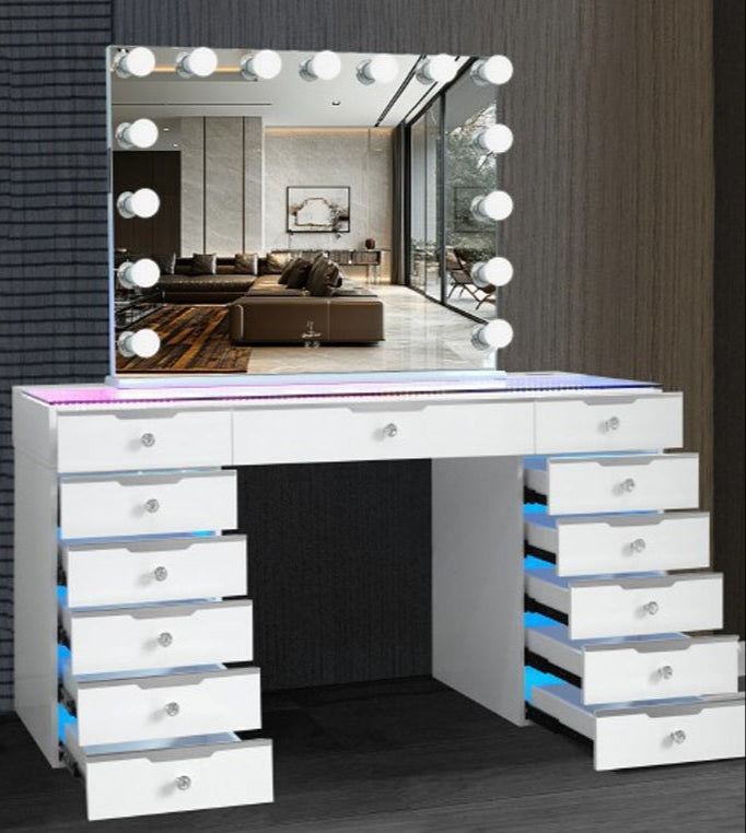 13 Drawer Glam Empire Vanity Table