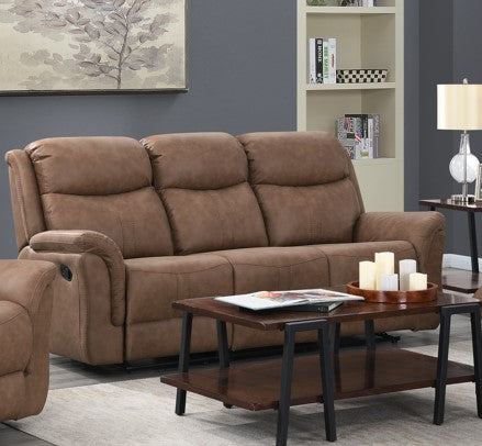 Portland 3 Seater Reclining Sofa - Dark Taupe Fabric