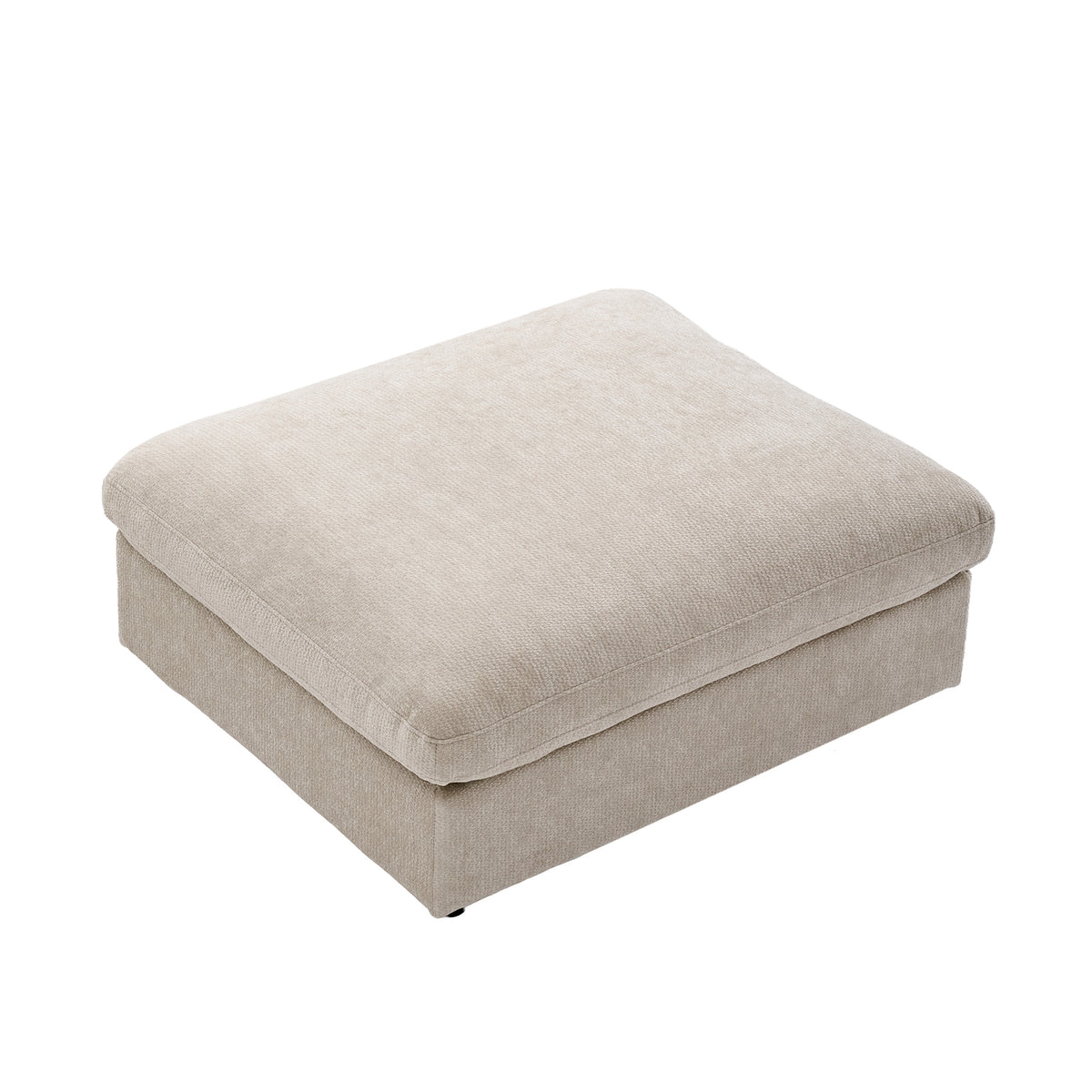 Haven Biscuit fabric top view of footstool