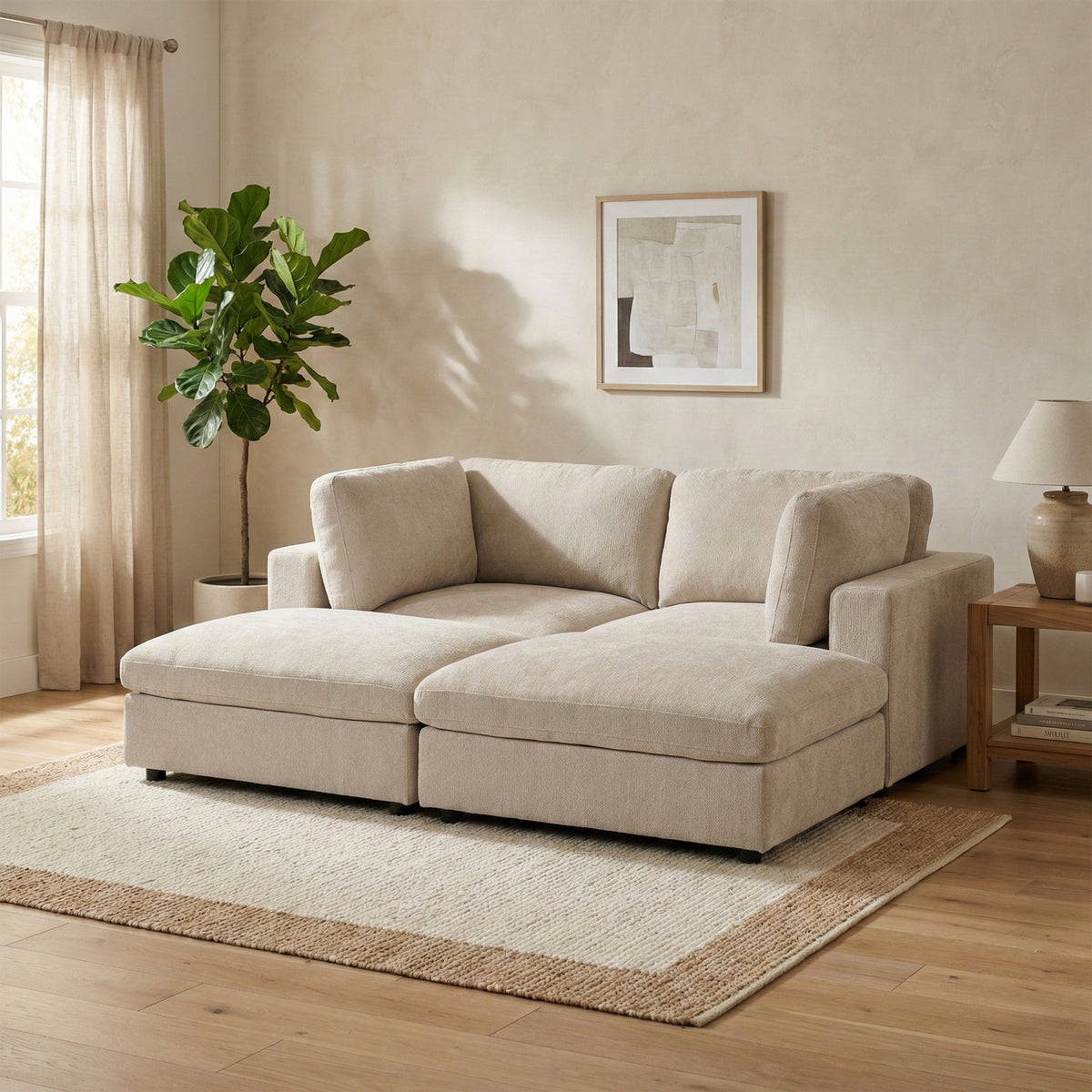 Haven Biscuit fabric matching range room view