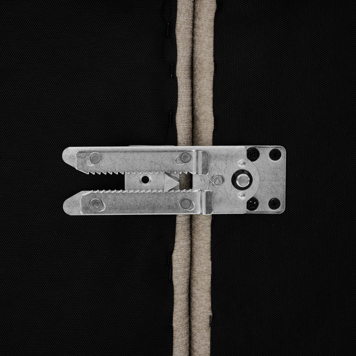 Haven Biscuit fabric interlocking bracket detail