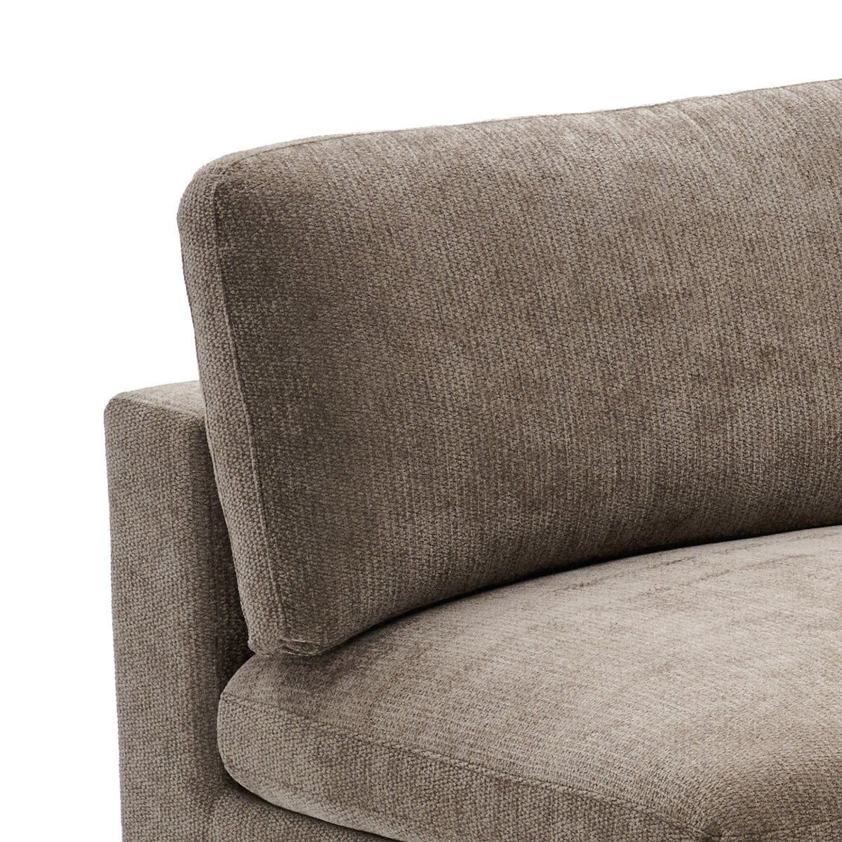 Haven Hazelnut fabric back-cushion front detail