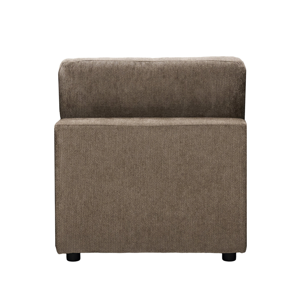 Haven Hazelnut fabric rear view of armless chair