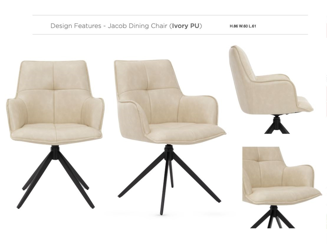 Jacob Dining Chair PU Set of 2