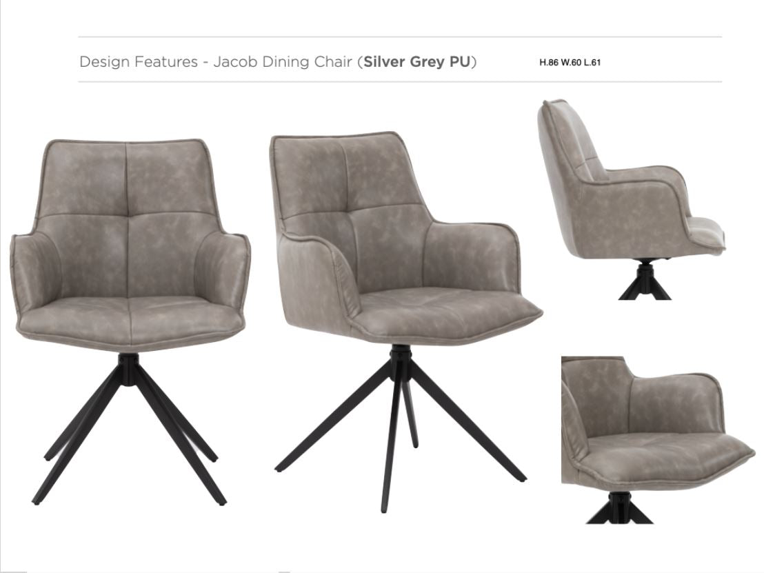 Jacob Dining Chair PU Set of 2