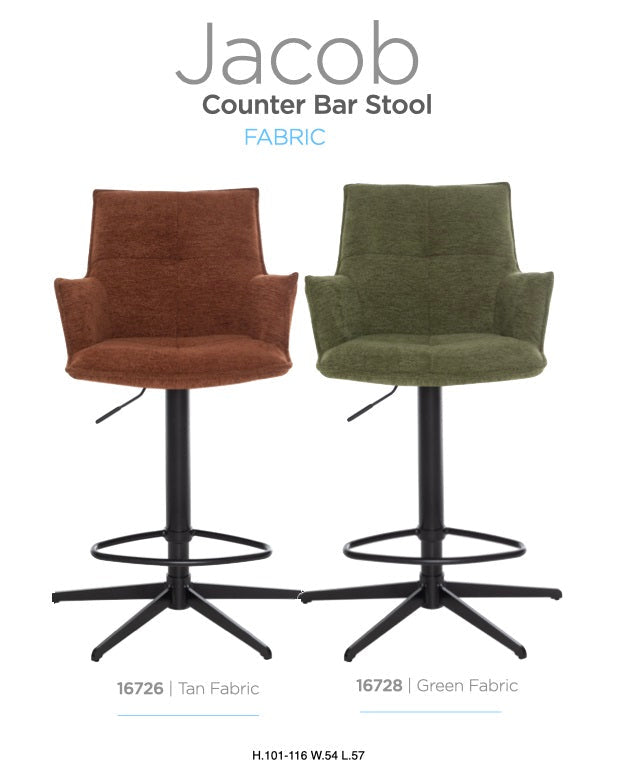 Jacob Bar Stool Fabric Set of 2