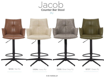 Jacob Bar Stool PU Set of 2
