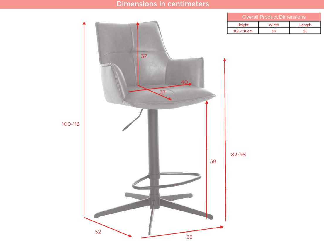 Jacob Bar Stool Fabric Set of 2