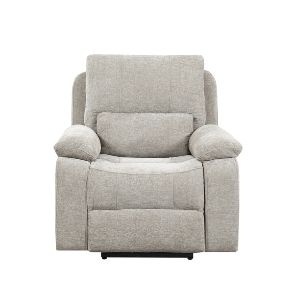 Knightsbridge 3+1+1 electric recliner suite in Fossil, armchair front