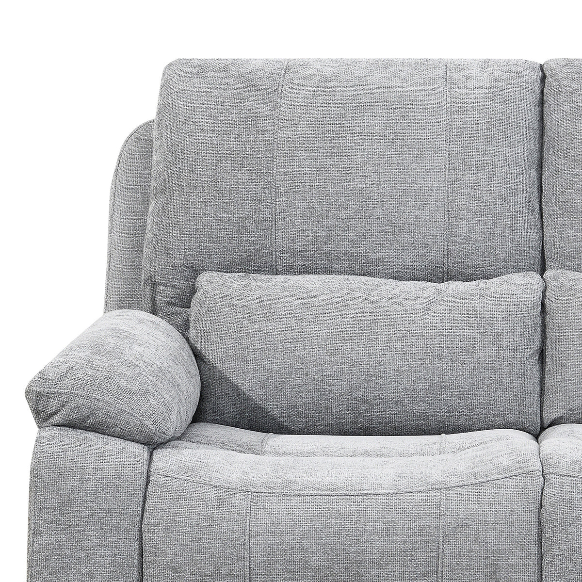Knightsbridge in Granite, 2 seater sofa back cushion and arm detail