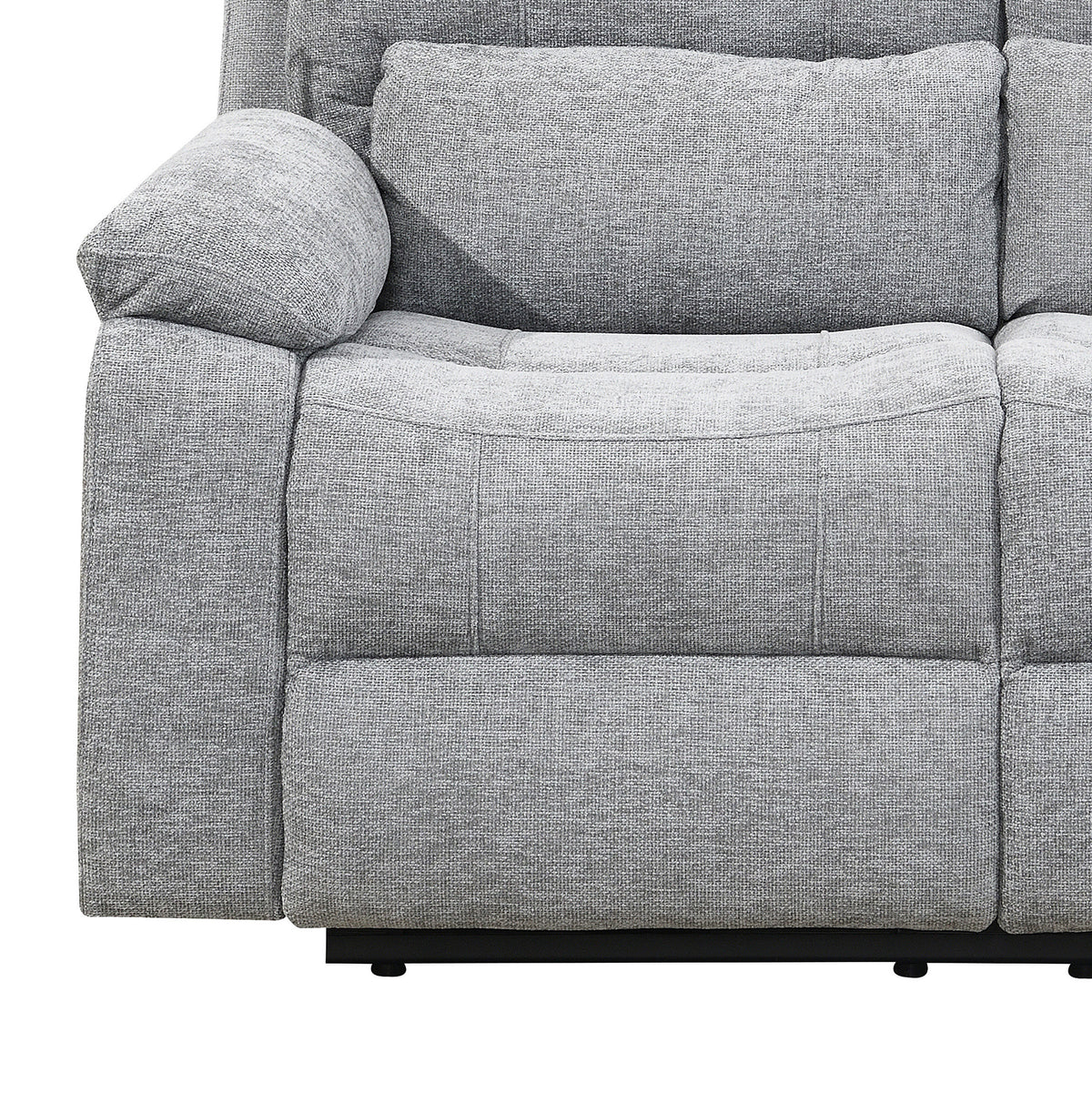 Knightsbridge in Granite, 2 seater sofa seat and arm detail