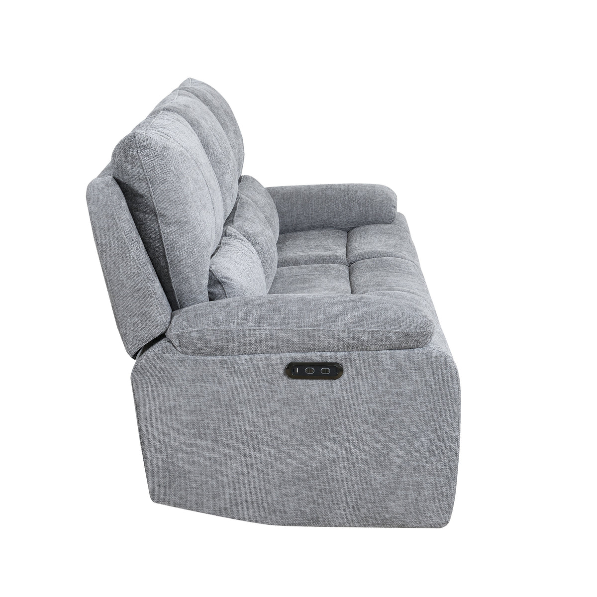 Knightsbridge in Granite, 3 seater sofa side profile